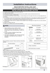 Frigidaire FFRA062WAE Instructions D'installation