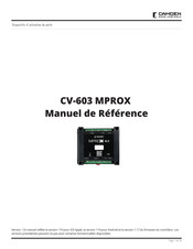 CAMDEN CV-603 MPROX Manuel De Référence