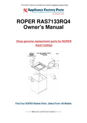 Whirlpool Roper RAS7133RQ4 Instructions D'utilisation