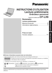 Panasonic CF-LX6 Serie Instructions D'utilisation