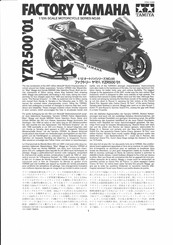 Tamiya Yamaha Factory YZR500'01 88 Instructions D'assemblage