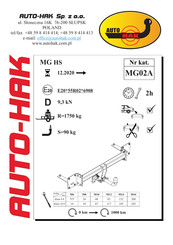 AUTO-HAK MG02A Mode D'emploi