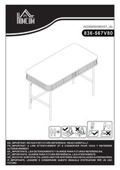 HOMCOM 836-567V80 Instructions D'assemblage