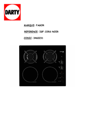 Fagor IGF-22RS Guide D'installation Et D'utilisation