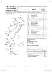 Honda 08L74-MKP-J80 Instructions D'installation