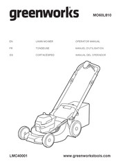 GreenWorks MO60L810 Manuel D'utilisation