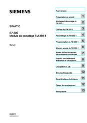 Siemens FM 350-1 Manuel