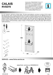 Forte CALAIS RVSD70 Notice De Montage