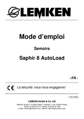 LEMKEN Saphir 8 AutoLoad Mode D'emploi