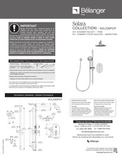 Belanger Pro Solara COLLECTION SOL230PCP Manuel D'installation