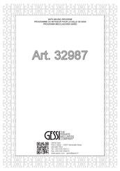 Gessi 32987 Instructions De Montage