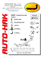 AUTO-HAK JP13A Instructions De Montage