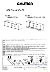 Gautier AUDACE 335 Instructions De Montage