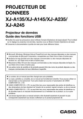 Casio XJ-A135 Guide Des Fonctions