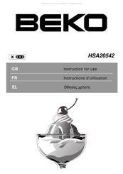 Beko HSA20542 Instructions D'utilisation