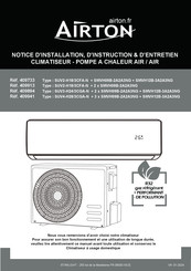 Airton 409733 Notice D'installation, D'utilisation Et D'entretien