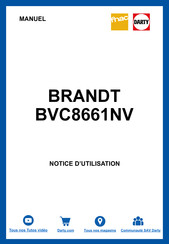 Brandt BVC8661NV Guide D'utilisation