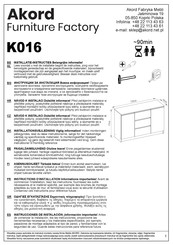 Akord K016 Instructions D'installation