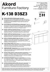 Akord K-138 D3SZ3 Instructions D'installation