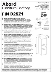 Akord FIN D2SZ1 Instructions D'installation