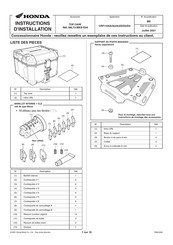 Honda 08ESYMKSLGALU Instructions D'installation