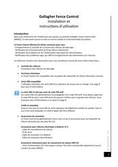 Gallagher Fence Control Instructions D'utilisation