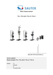 sauter TVL-XLS Mode D'emploi