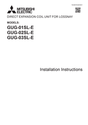 Mitsubishi Electric GUG-01SL-E Notice D'installation