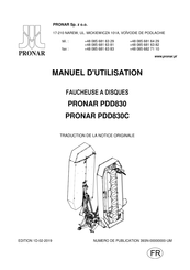 PRONAR PDD830 Manuel D'utilisation