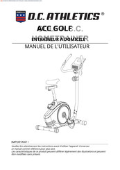 D.C. Athletics ACC GOLF Manuel De L'utilisateur