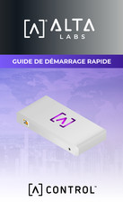 ALTA LABS A-CONTROL Guide De Démarrage Rapide