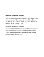 GreenWorks LME366 Manuel Opérateur