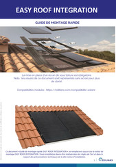 EDILIANS EASY ROOF INTEGRATION Guide De Montage Rapide