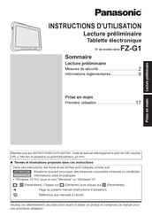 Panasonic FZ-G1 Serie Instructions D'utilisation