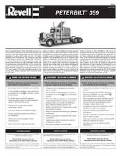 REVELL PETERBILT 359 CONVENTIONAL TRACTOR Mode D'emploi