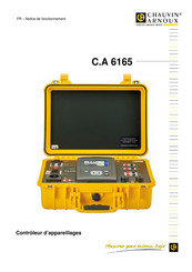 Chauvin Arnoux C.A 6165 Notice De Fonctionnement