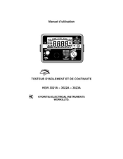 Kyoritsu Electrical Instruments Works KEW 3021A Manuel D'utilisation