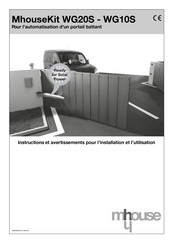 Mhouse Kit WG20S Instructions Et Avertissements Pour L'installation Et L'utilisation