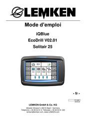 LEMKEN FieldTronic EcoDrill Solitair 25 Mode D'emploi