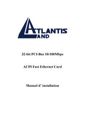 Atlantis Land A02-S32/M3 Manuel D'installation