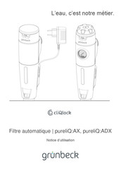 Grunbeck cliQlock pureliQ:ADX Notice D'utilisation