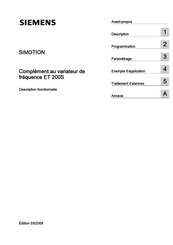 Siemens SIMOTION ET 200S Mode D'emploi