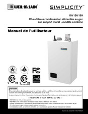 Weil-McLain SIMPLICITY 199 Manuel De L'utilisateur