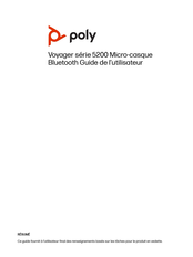 Poly Voyager 5200 Serie Guide De L'utilisateur