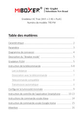 MiBoxer Mi-Light TRI-PW Serie Manuel D'utilisation