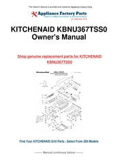 KitchenAid KFRU368T Instructions D'installation Et D'utilisation