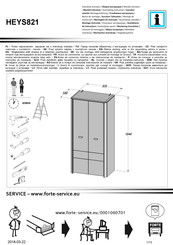 Forte HEYS821 Notice De Montage