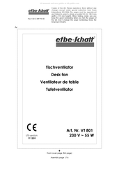 EFBE-SCHOTT VT 801 Mode D'emploi