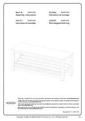 Walker Edison B48ROVEB Instructions De Montage