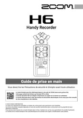 Zoom H6 Guide De Prise En Main